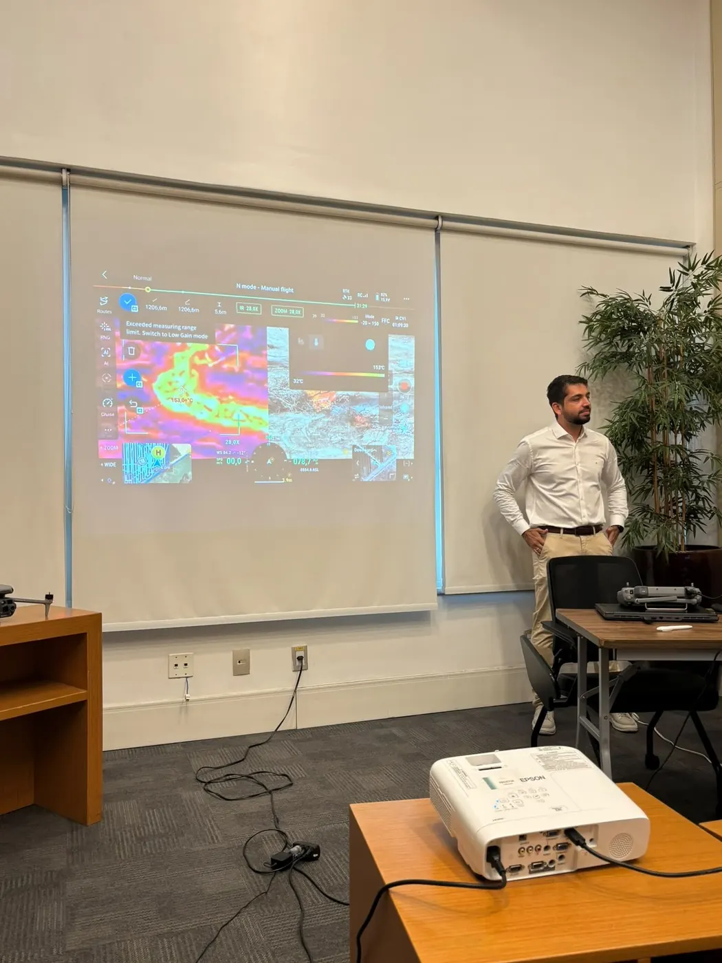 Apresentação técnica de inspeção termográfica realizada com drone