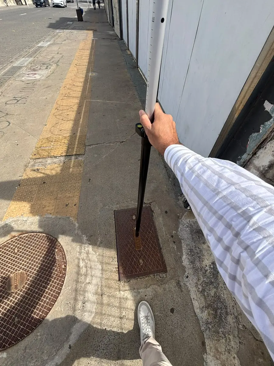 Levantamento georreferenciado realizado em área urbana